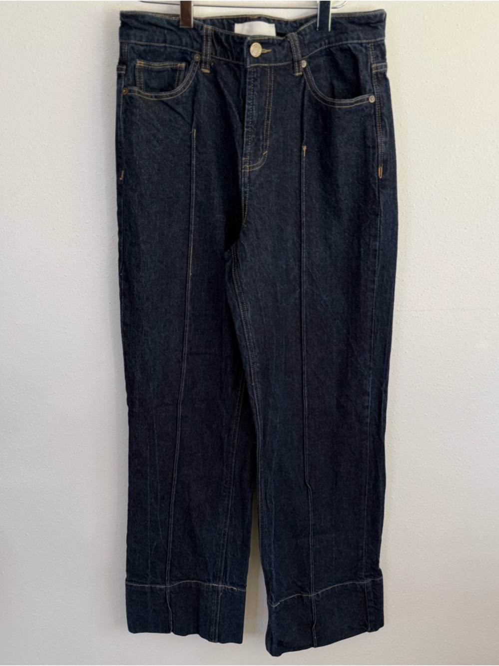 Habitual Wide Leg Jeans Dark Wash High Rise Trouser Denim 28